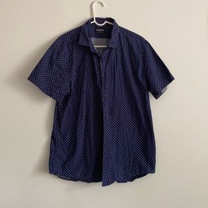 Navy blue button down express extra large shirt